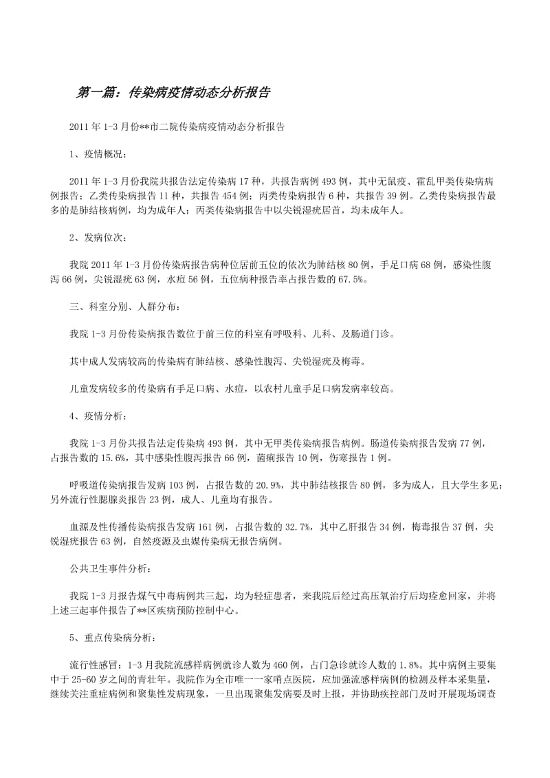 2016传染病疫情分析：发病病种、报告情况及防控措施