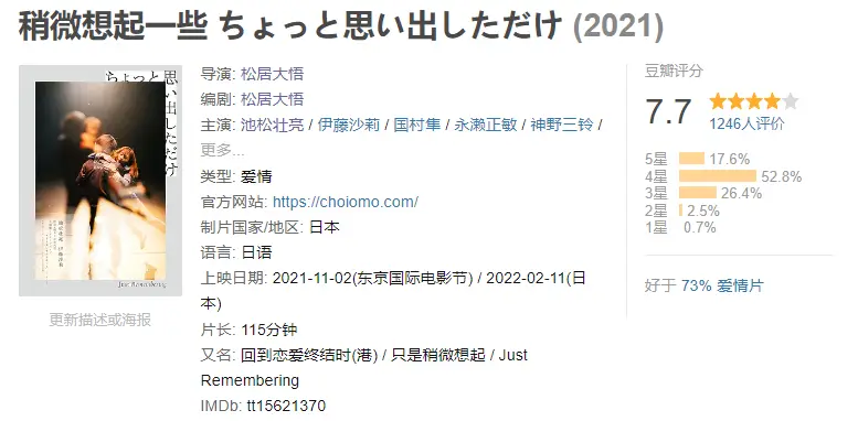 这部文艺爱情片，借疫情下的生活，讲述东京情侣的遗憾故事